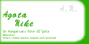 agota mike business card